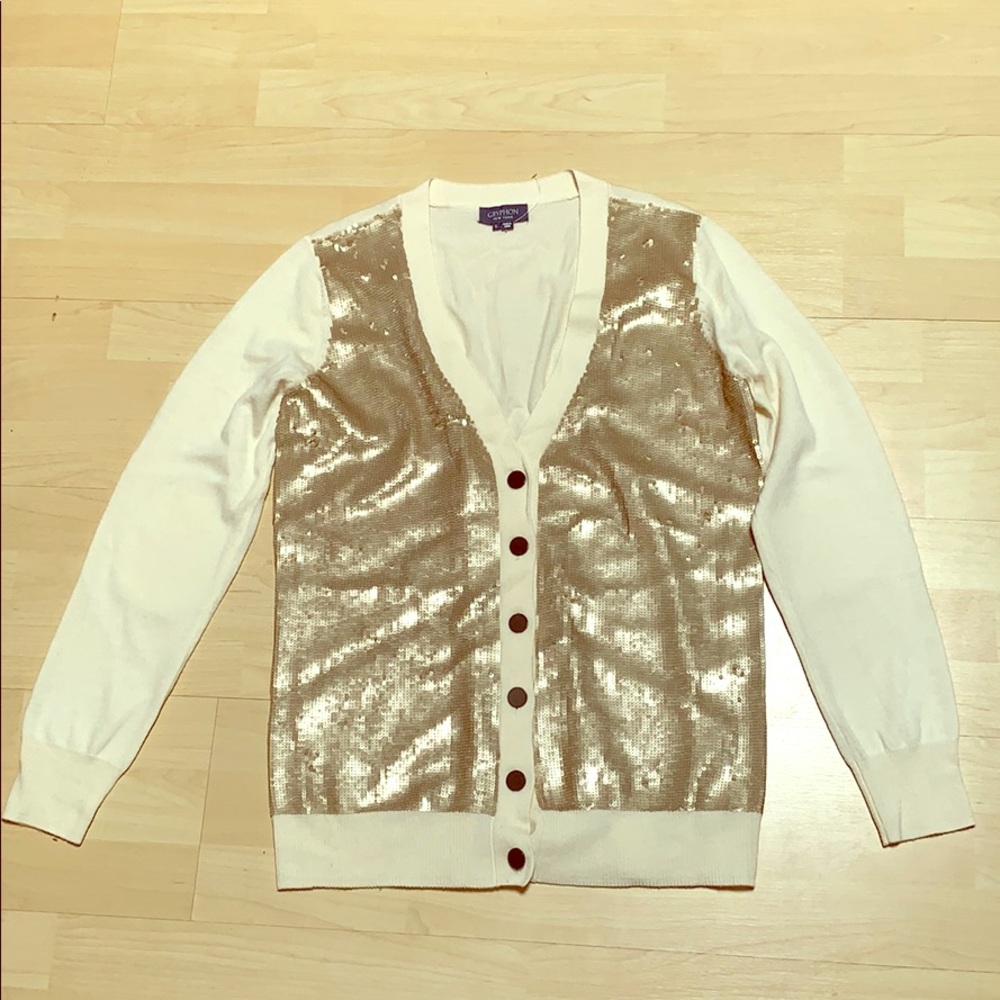 Gryphon Sequin Wool Cardigan